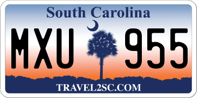 SC license plate MXU955
