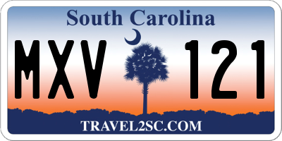 SC license plate MXV121