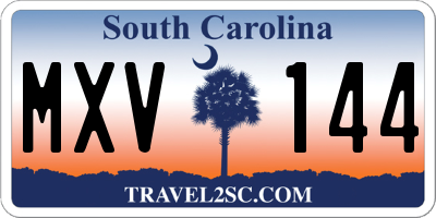 SC license plate MXV144