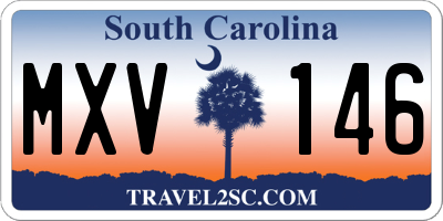 SC license plate MXV146