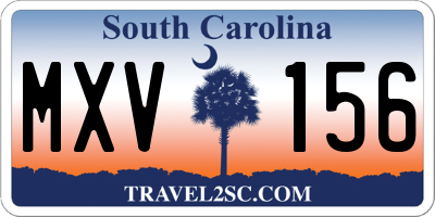 SC license plate MXV156