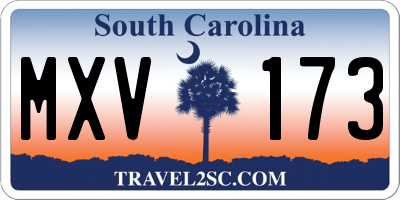 SC license plate MXV173