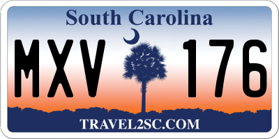 SC license plate MXV176