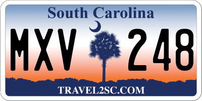 SC license plate MXV248