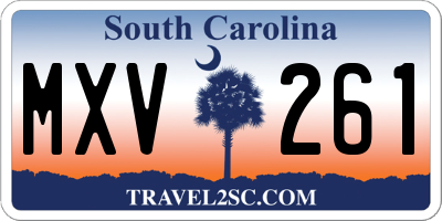 SC license plate MXV261