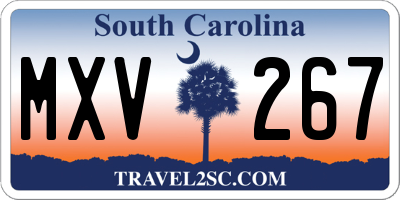 SC license plate MXV267