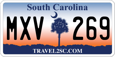 SC license plate MXV269