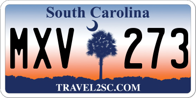 SC license plate MXV273