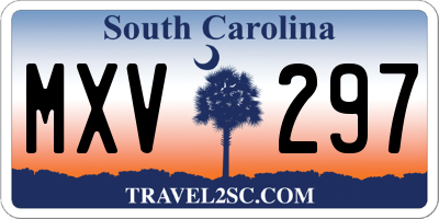 SC license plate MXV297