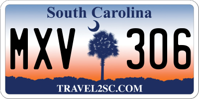 SC license plate MXV306