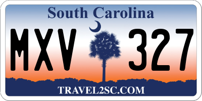 SC license plate MXV327