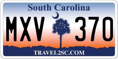 SC license plate MXV370