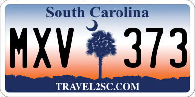 SC license plate MXV373