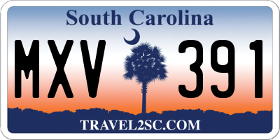 SC license plate MXV391