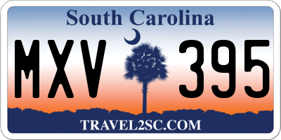 SC license plate MXV395