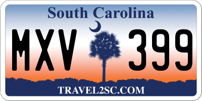 SC license plate MXV399