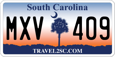 SC license plate MXV409