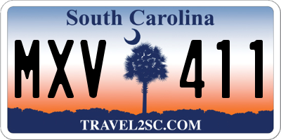 SC license plate MXV411