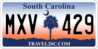 SC license plate MXV429