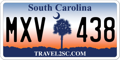 SC license plate MXV438