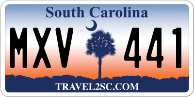 SC license plate MXV441