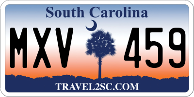 SC license plate MXV459