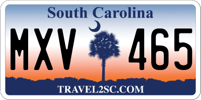 SC license plate MXV465