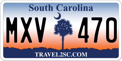 SC license plate MXV470