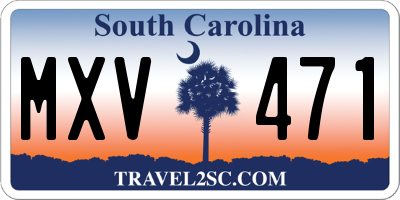 SC license plate MXV471