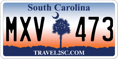 SC license plate MXV473