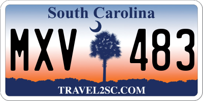 SC license plate MXV483