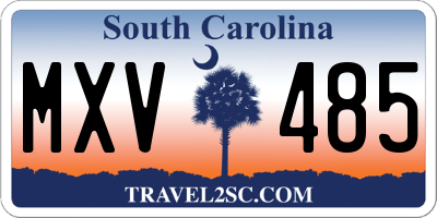 SC license plate MXV485