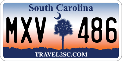 SC license plate MXV486