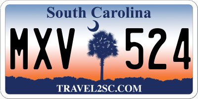 SC license plate MXV524