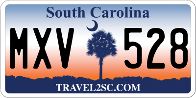 SC license plate MXV528