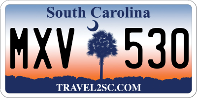 SC license plate MXV530