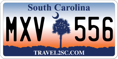 SC license plate MXV556