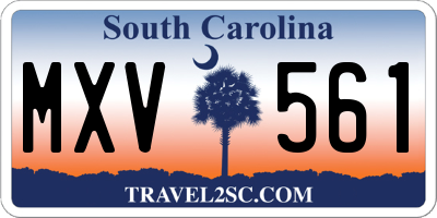 SC license plate MXV561