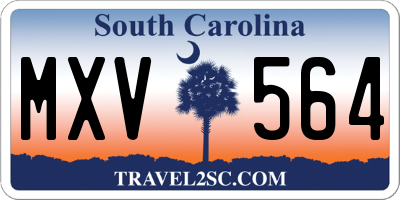 SC license plate MXV564
