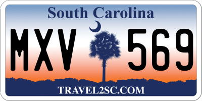 SC license plate MXV569