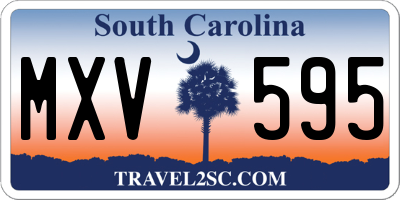 SC license plate MXV595