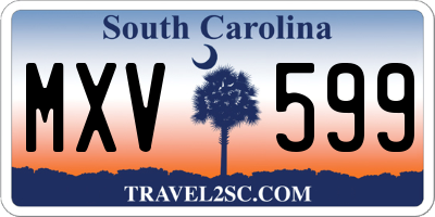 SC license plate MXV599