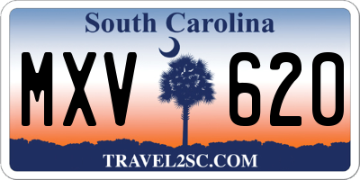 SC license plate MXV620