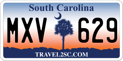 SC license plate MXV629