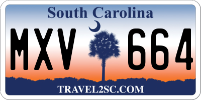 SC license plate MXV664