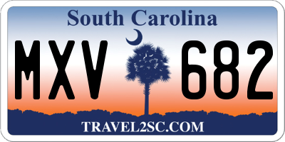 SC license plate MXV682