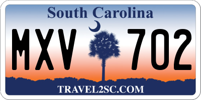 SC license plate MXV702