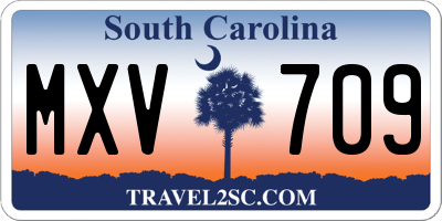 SC license plate MXV709