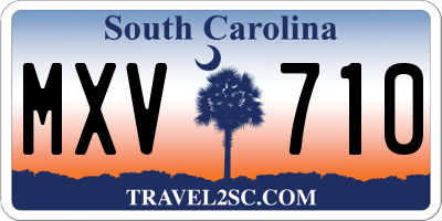 SC license plate MXV710