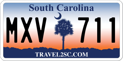 SC license plate MXV711